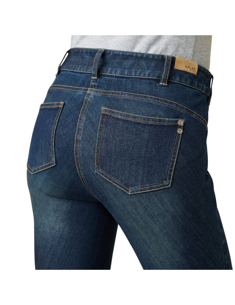 Pantalones Ariat Halo Denim Knee Patch Breech Mujer Azules | GINK19482