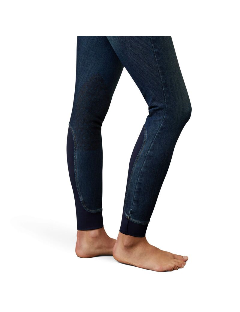 Pantalones Ariat Halo Denim Knee Patch Breech Mujer Azules | GINK19482