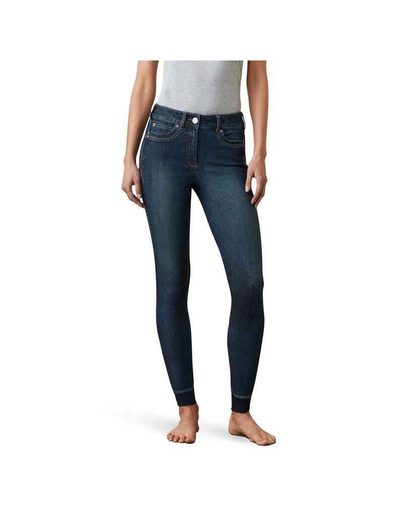 Pantalones Ariat Halo Denim Knee Patch Breech Mujer Azules | GINK19482