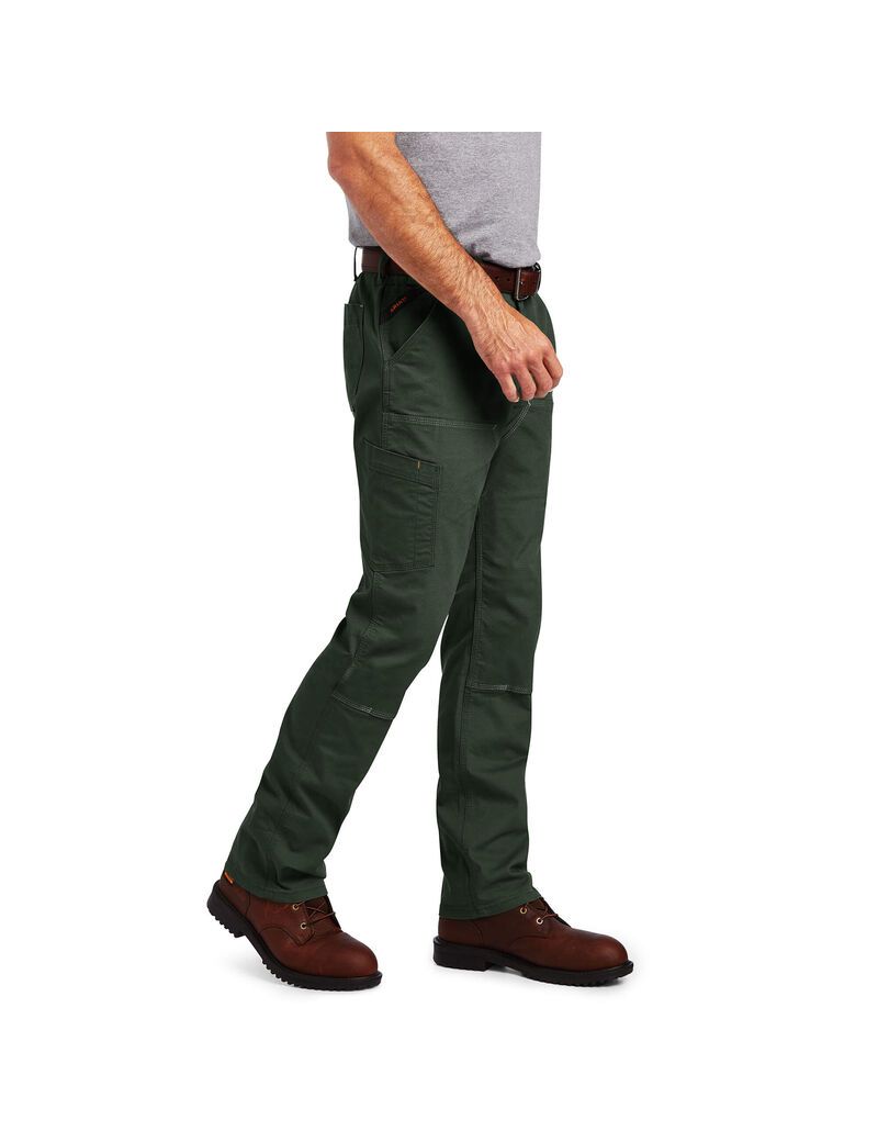 Pantalones Ariat Rebar M4 Low Rise DuraStretch Made Tough Double Front Stackable Directo Leg Hombre Multicolor | QGFT25410