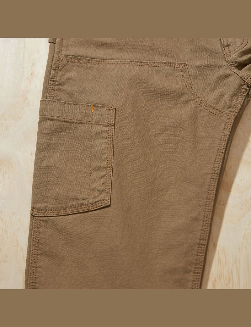 Pantalones Ariat Rebar M4 Low Rise DuraStretch Made Tough Double Front Stackable Directo Leg Hombre Kaki | WBQT92364