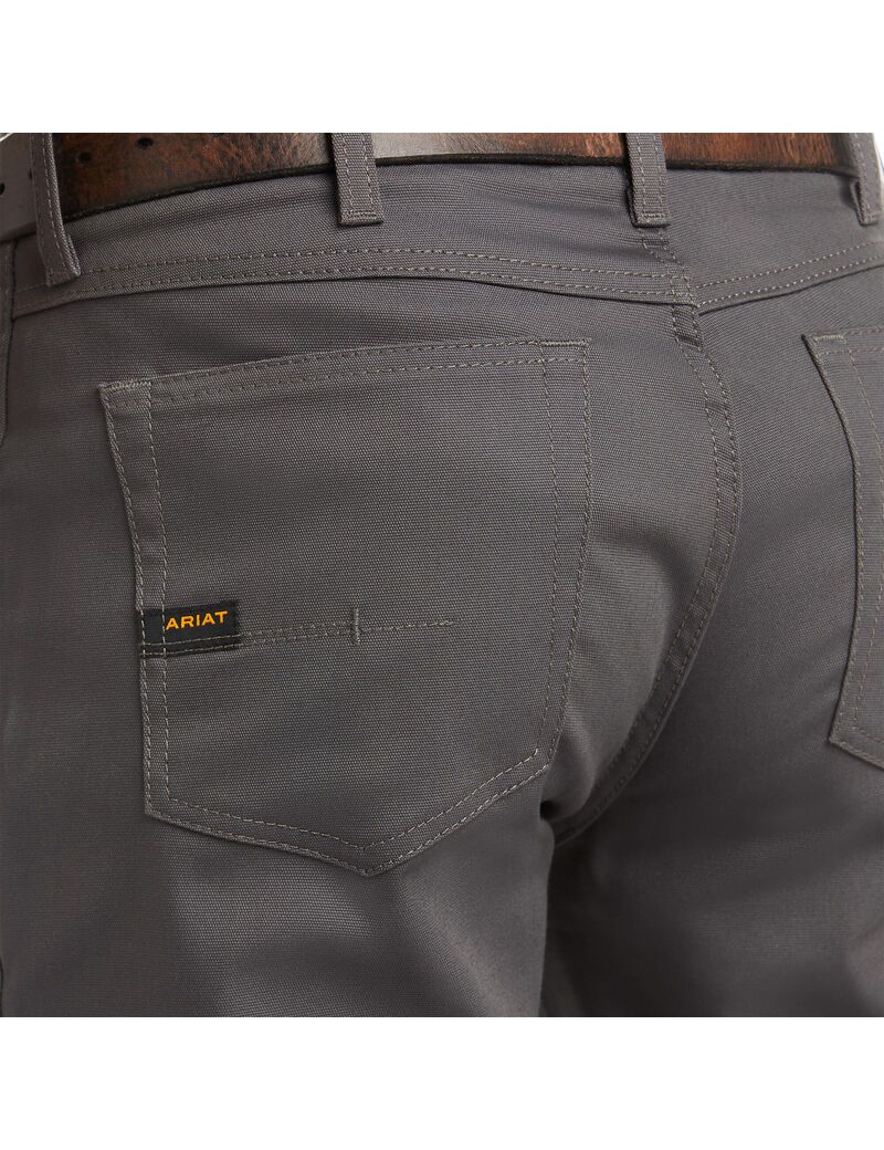 Pantalones Ariat Rebar M4 Relaxed DuraStretch Lona 5 Pocket Boot Cut Hombre Gris | SUOR28456