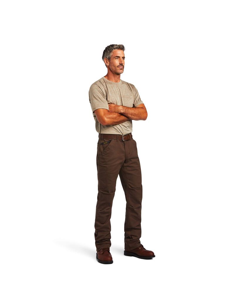 Pantalones Ariat Rebar M5 Directo DuraStretch Washed Twill Dungaree Directo Leg Hombre Multicolor | RSFM42869