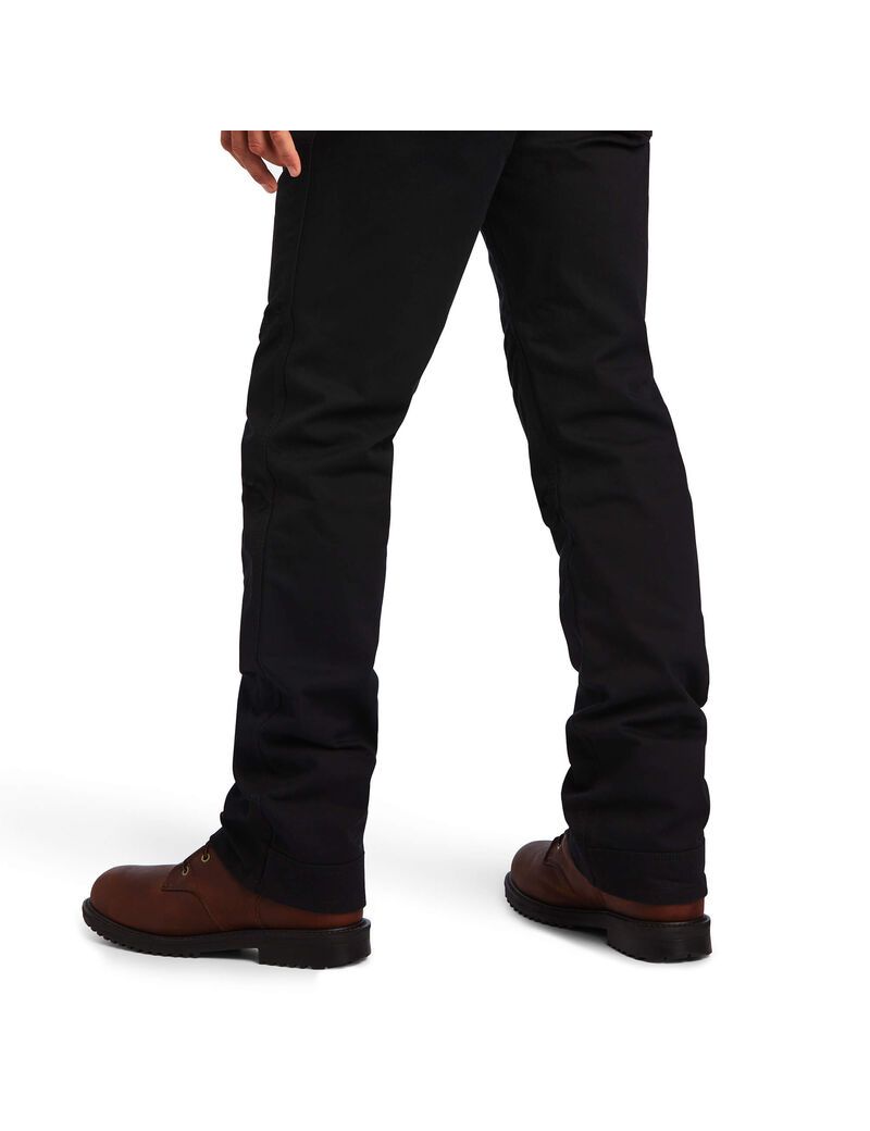 Pantalones Ariat Rebar M5 Directo DuraStretch Washed Twill Dungaree Directo Leg Hombre Negras | UDRP57409