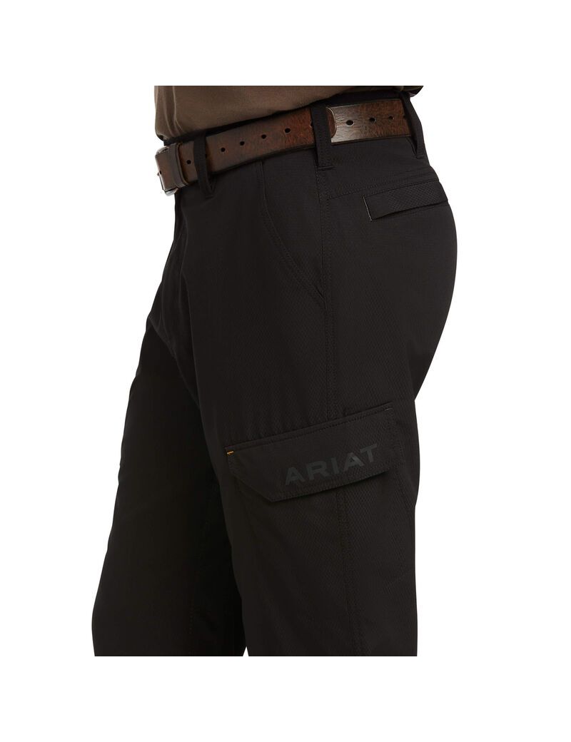 Pantalones Ariat Rebar M5 Directo Trabajo Flow Ultralight Directo Leg Hombre Negras | XBRS07568