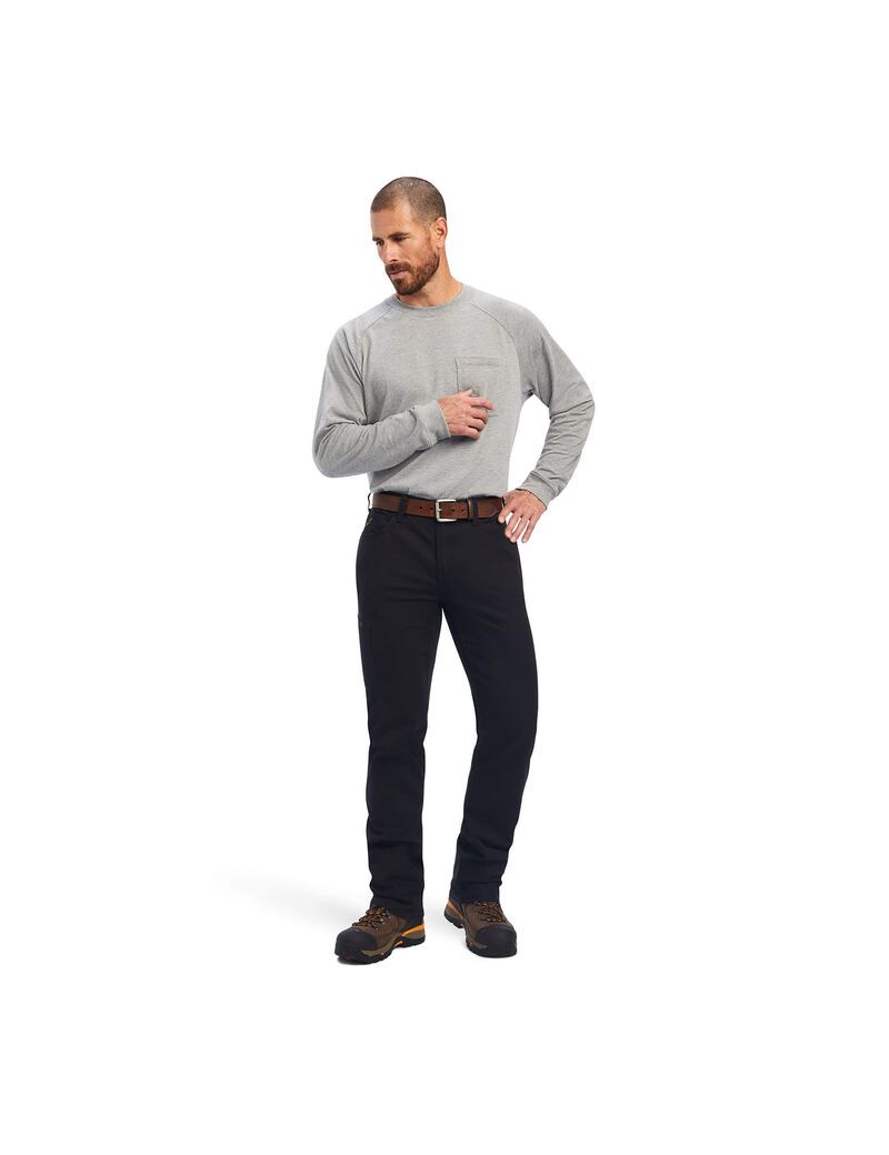 Pantalones Ariat Rebar M7 DuraStretch Made Tough Directo Hombre Negras | KFSI10694