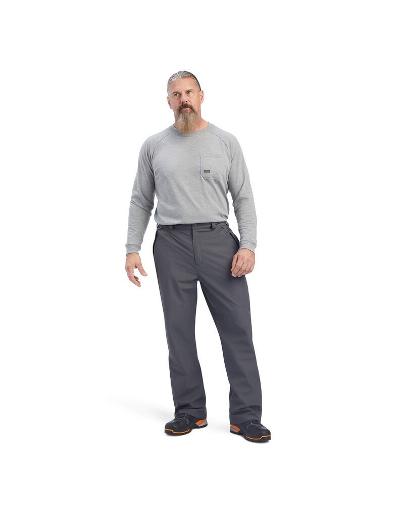 Pantalones Ariat Rebar Stormshell Impermeables Hombre Gris | PBDM09421