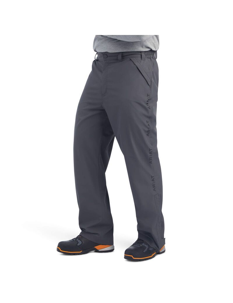 Pantalones Ariat Rebar Stormshell Impermeables Hombre Gris | PBDM09421