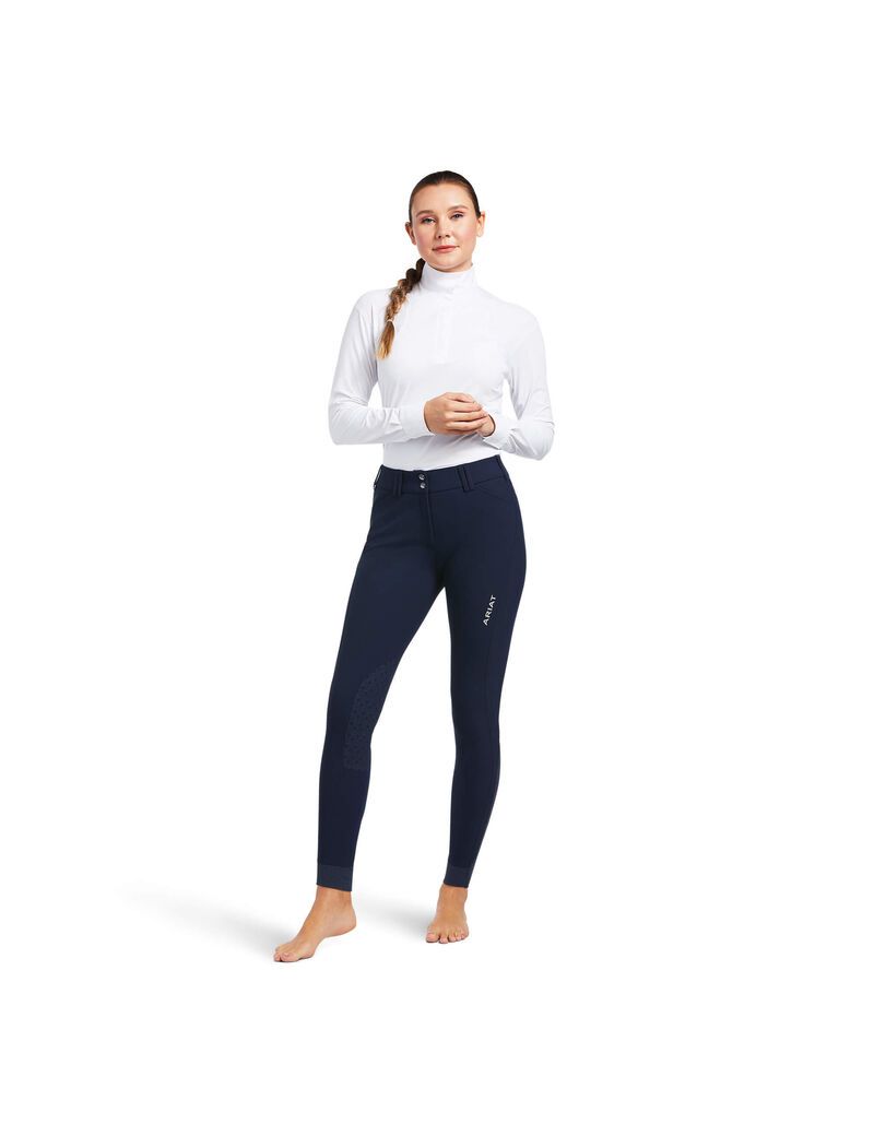 Pantalones Ariat Tri Factor Grip Knee Patch Breech Mujer Azul Marino | BAIO90237