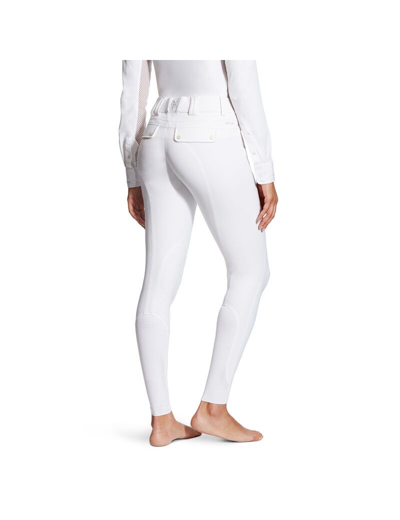 Pantalones Ariat Tri Factor Grip Knee Patch Breech Mujer Blancas | XOVJ20374