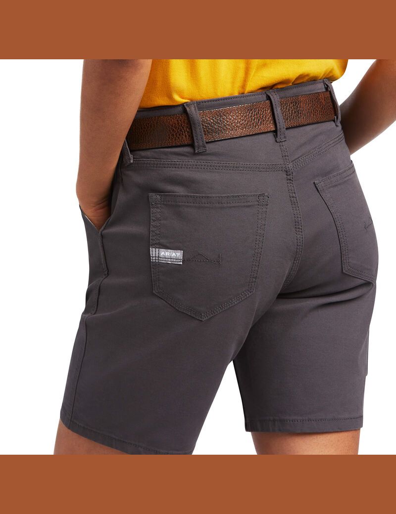 Pantalones Cortos Ariat Rebar DuraStretch Made Tough Mujer Gris | KGIC07594