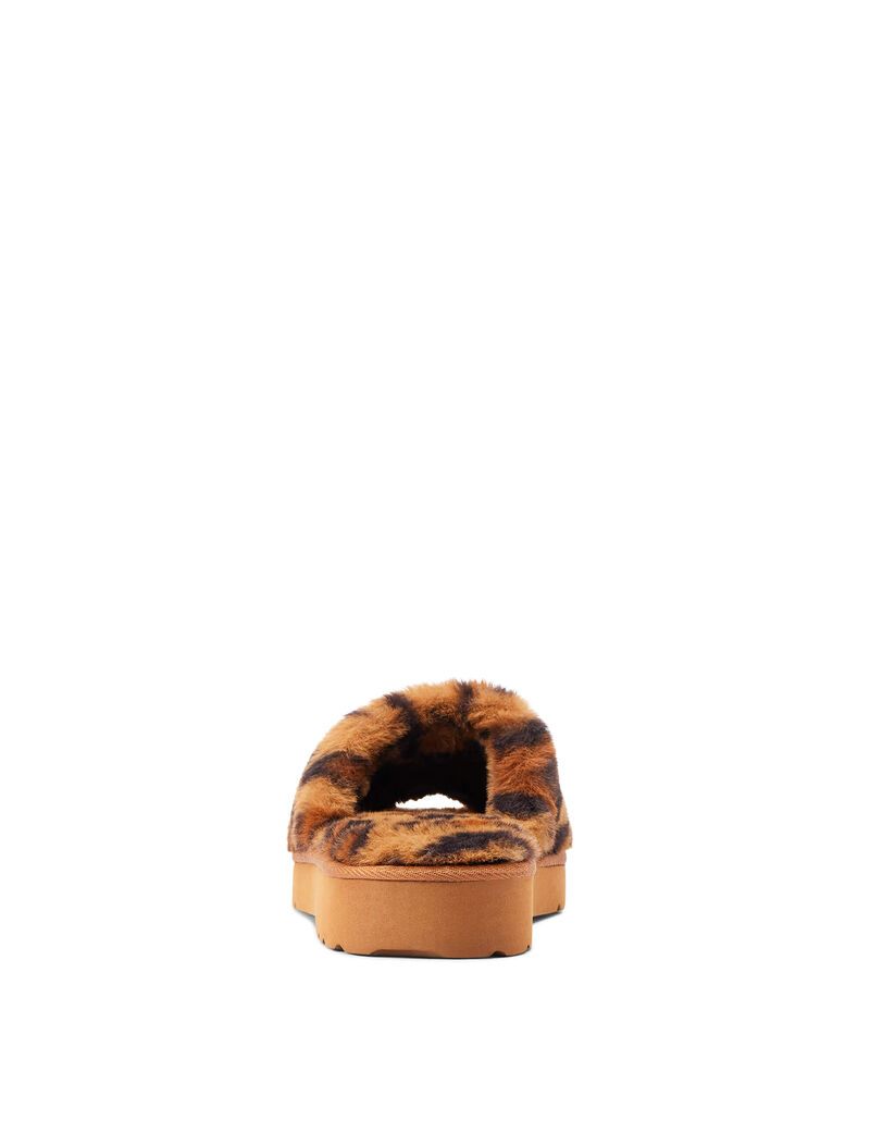 Pantuflas Ariat Cozy Chic Square Puntera Mujer Leopardo | QUVA56719