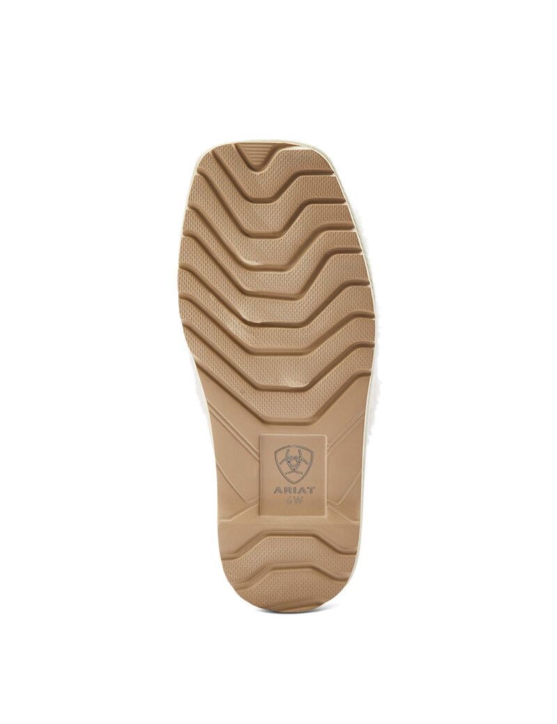 Pantuflas Ariat Cozy Chic Square Puntera Mujer Creme | URBT30658