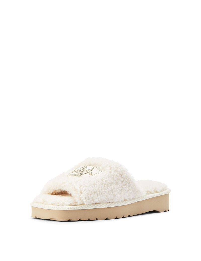 Pantuflas Ariat Cozy Chic Square Puntera Mujer Creme | URBT30658