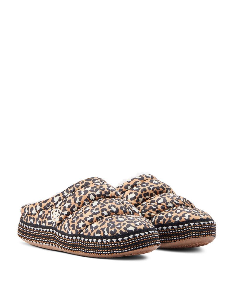 Pantuflas Ariat Crius Clog Niños Marrones Leopardo | OJCP54196