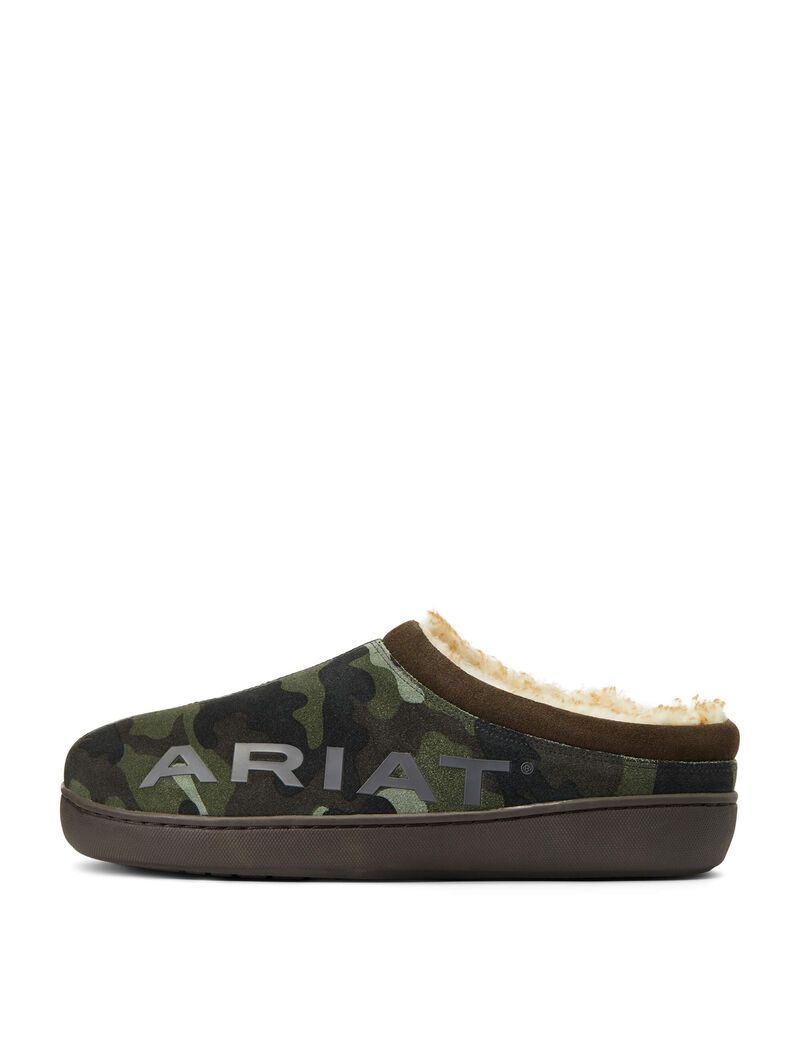 Pantuflas Ariat Logo Encapuchado Back Clog Hombre Camuflaje | VXRS90573