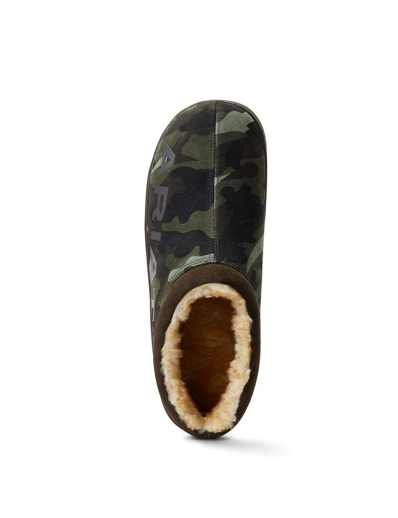 Pantuflas Ariat Logo Encapuchado Back Clog Hombre Camuflaje | VXRS90573