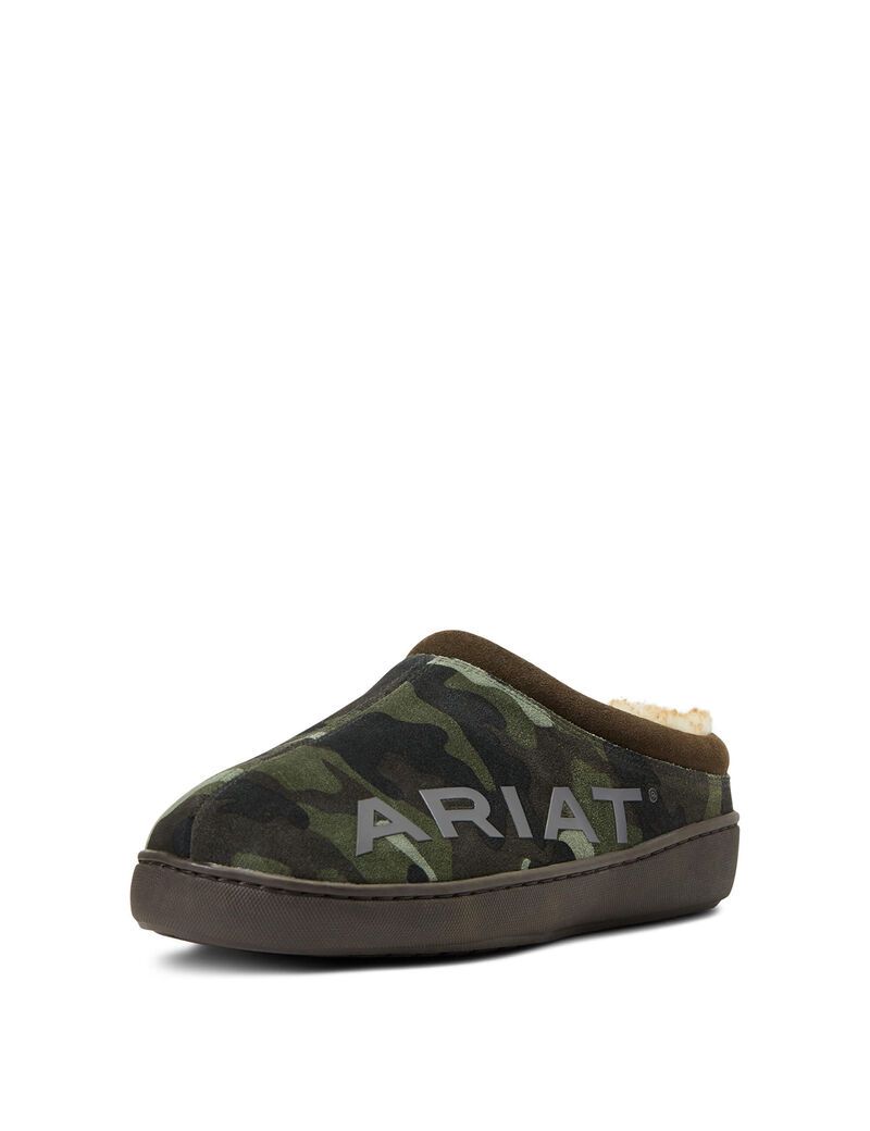 Pantuflas Ariat Logo Encapuchado Back Clog Hombre Camuflaje | VXRS90573