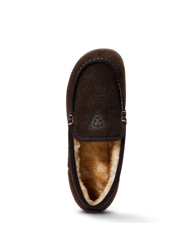 Pantuflas Ariat Lost Lake Moccasin Hombre Chocolate | EGVH74985