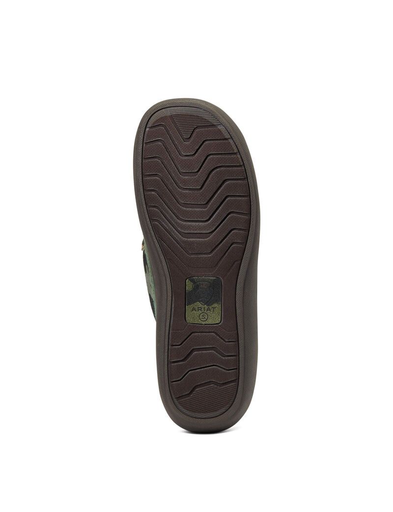 Pantuflas Ariat Lost Lake Moccasin Hombre Verde Oliva | ZFQV84301