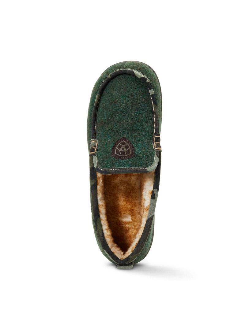 Pantuflas Ariat Lost Lake Moccasin Hombre Verde Oliva | ZFQV84301