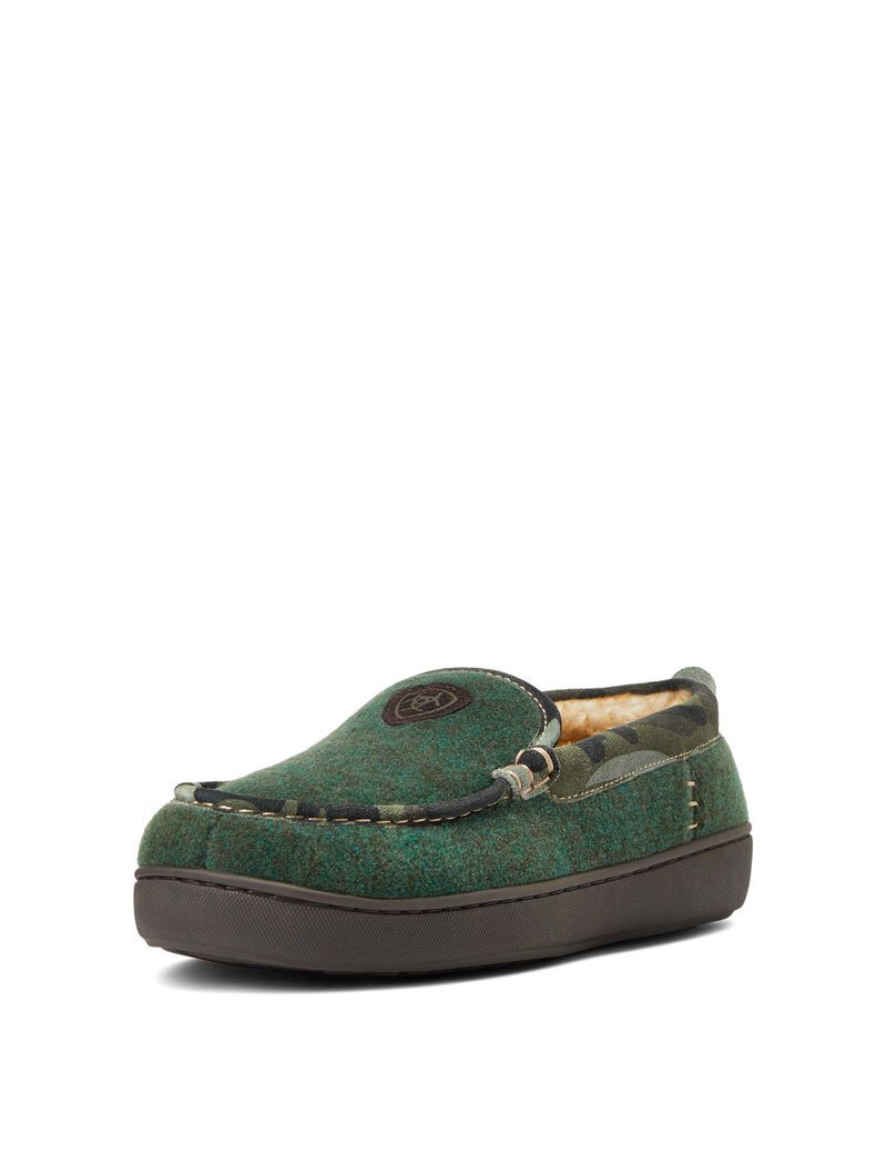 Pantuflas Ariat Lost Lake Moccasin Hombre Verde Oliva | ZFQV84301