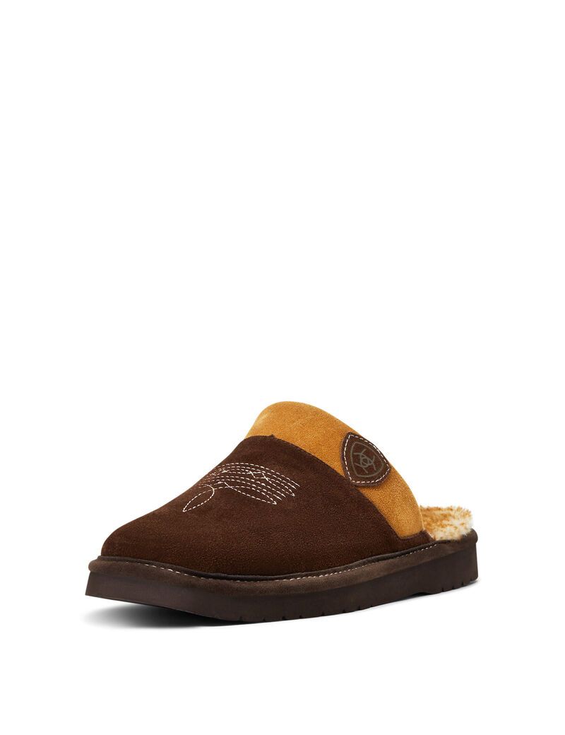 Pantuflas Ariat Silversmith Square Puntera Hombre Chocolate | KOWH40269