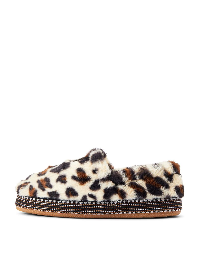 Pantuflas Ariat Snuggle Mujer Creme Leopardo | YHFV65743