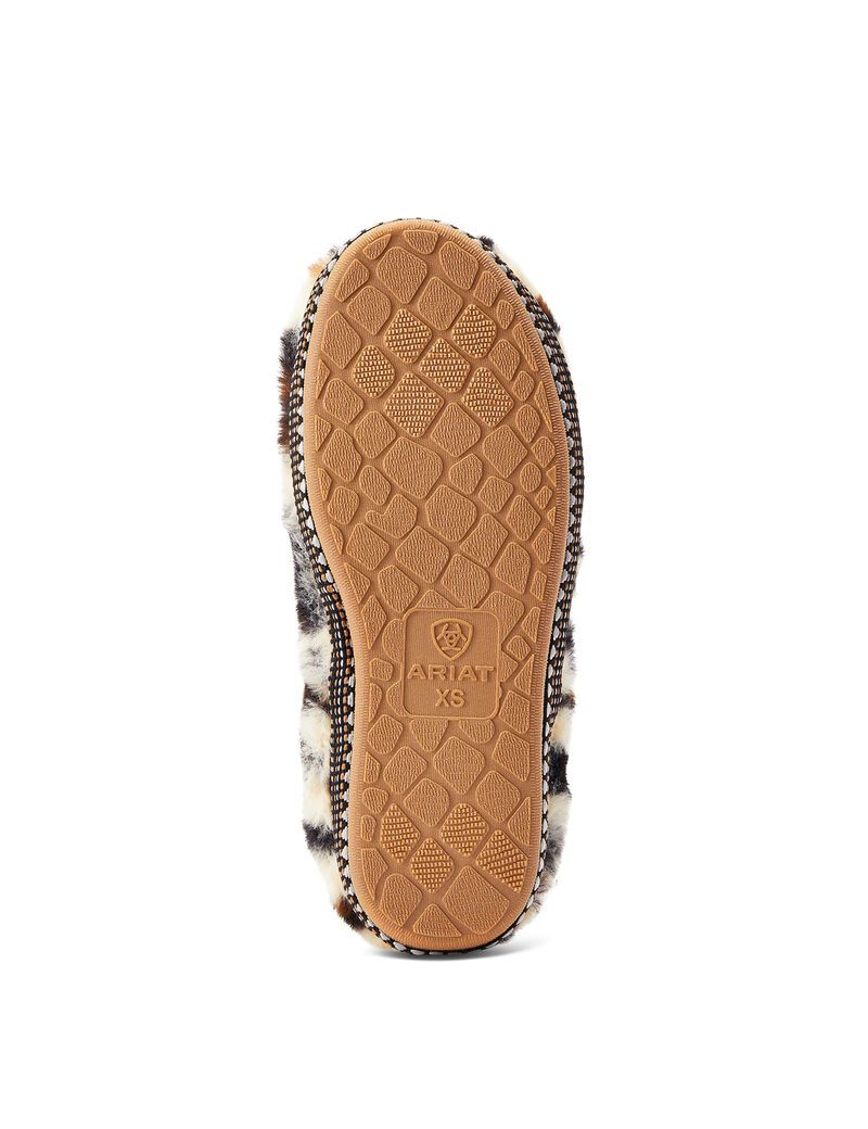 Pantuflas Ariat Snuggle Mujer Creme Leopardo | YHFV65743