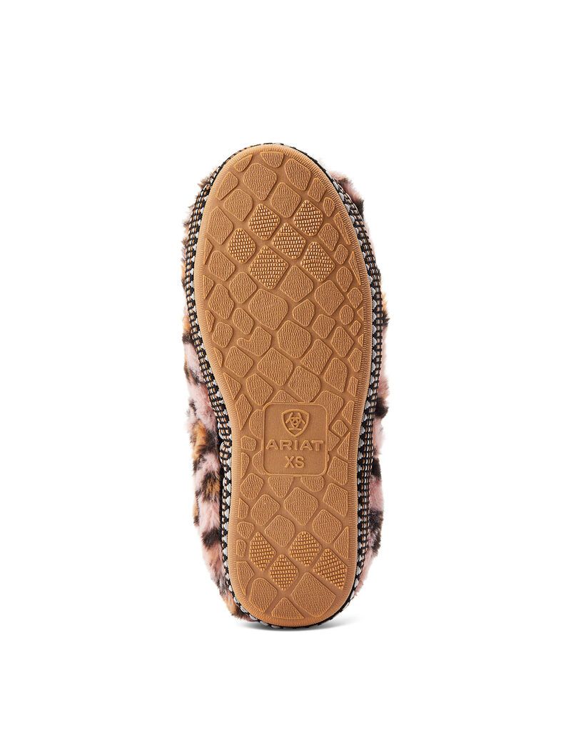 Pantuflas Ariat Snuggle Mujer Rosas Leopardo | EMUG87294