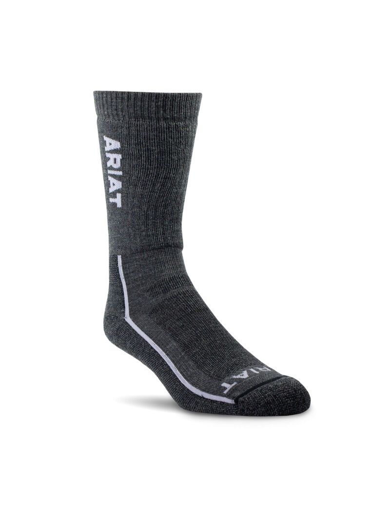 Ropa De Trabajo Ariat Heavyweight Merino Lana Steel Puntera Performance Trabajo Socks Mujer Gris | DGQX61438