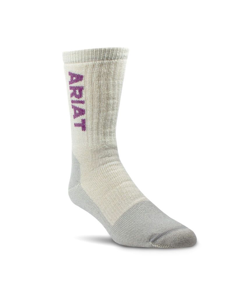 Ropa De Trabajo Ariat Midweight Merino Lana Blend Steel Puntera Trabajo Socks 2 Pair Multi Color Pack Mujer Multicolor | LEMX13067