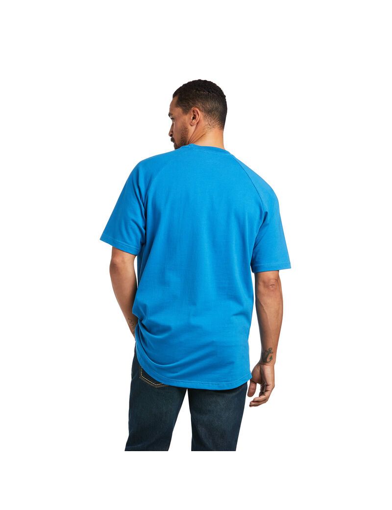 Ropa De Trabajo Ariat Rebar Algodon Strong T Shirts Hombre Multicolor | EXTL19805