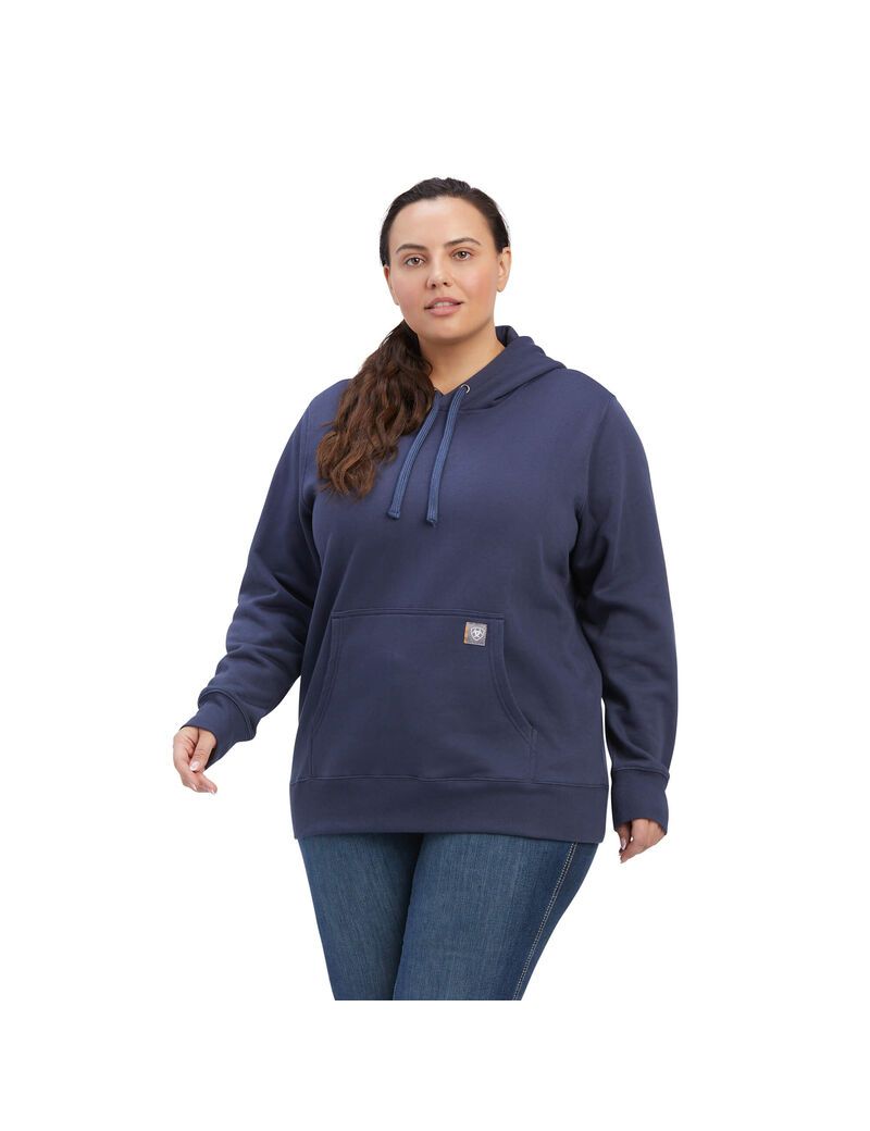 Ropa De Trabajo Ariat Rebar Aztec Flag Estampadas Hoodie Mujer Indigo | OIBY46780