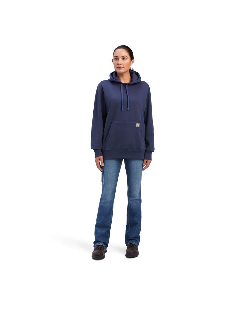 Ropa De Trabajo Ariat Rebar Aztec Flag Estampadas Hoodie Mujer Indigo | OIBY46780