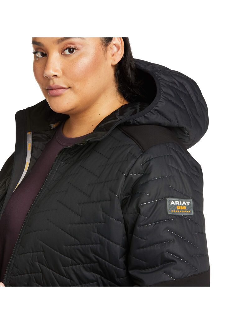 Ropa De Trabajo Ariat Rebar Cloud 9 Agua Resistant Insulated Jackets Mujer Negras | JYBX78612