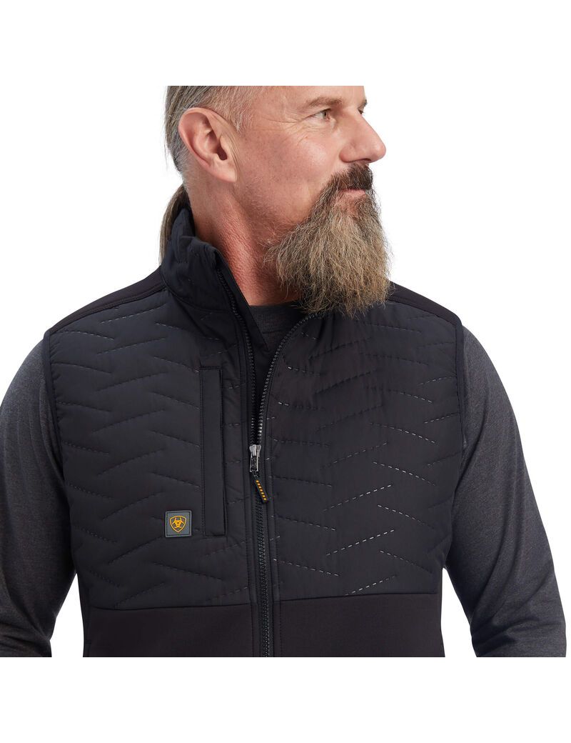 Ropa De Trabajo Ariat Rebar Cloud 9 Vest Hombre Negras | CMLW84132