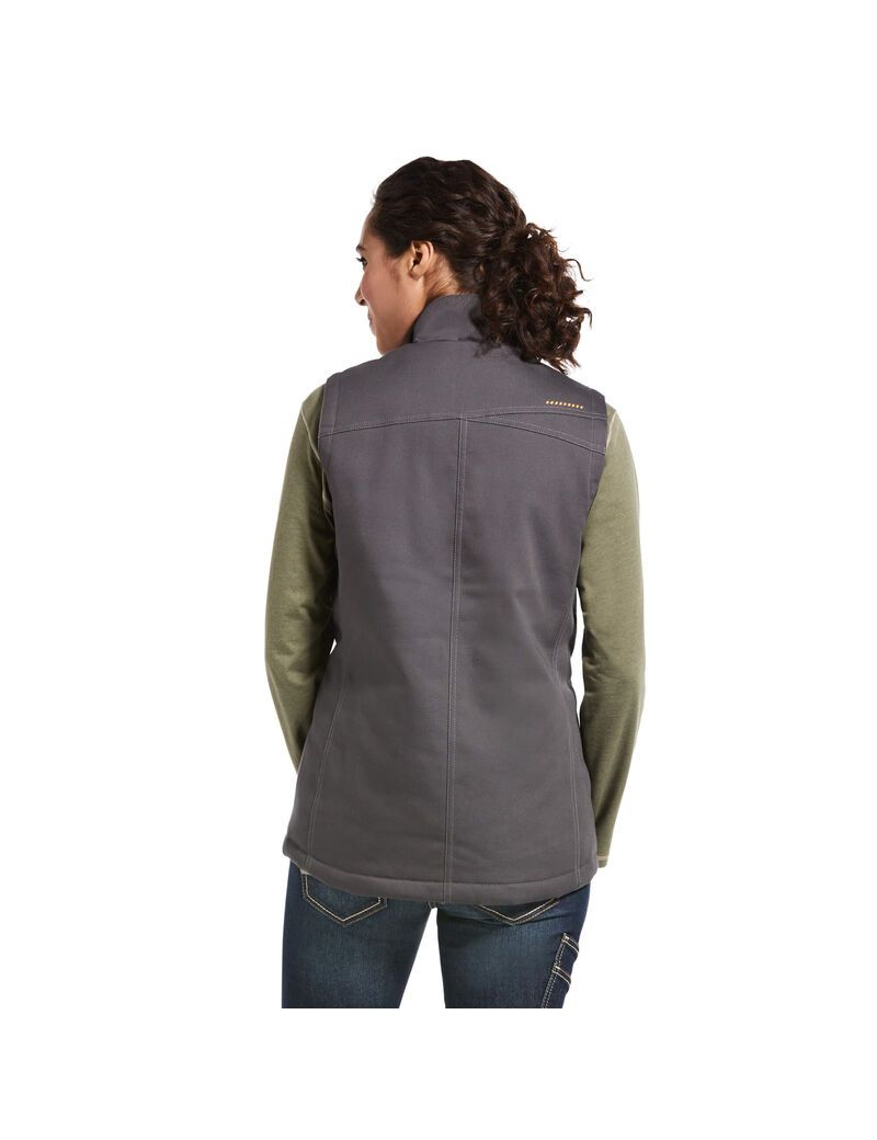 Ropa De Trabajo Ariat Rebar DuraCanvas Insulated Vest Mujer Gris | NKDJ60728