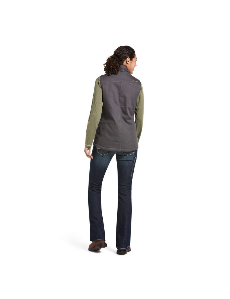 Ropa De Trabajo Ariat Rebar DuraCanvas Insulated Vest Mujer Gris | NKDJ60728