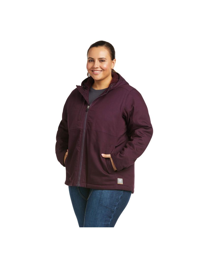 Ropa De Trabajo Ariat Rebar DuraCanvas Insulated Jackets Mujer Moradas | OIZY53407