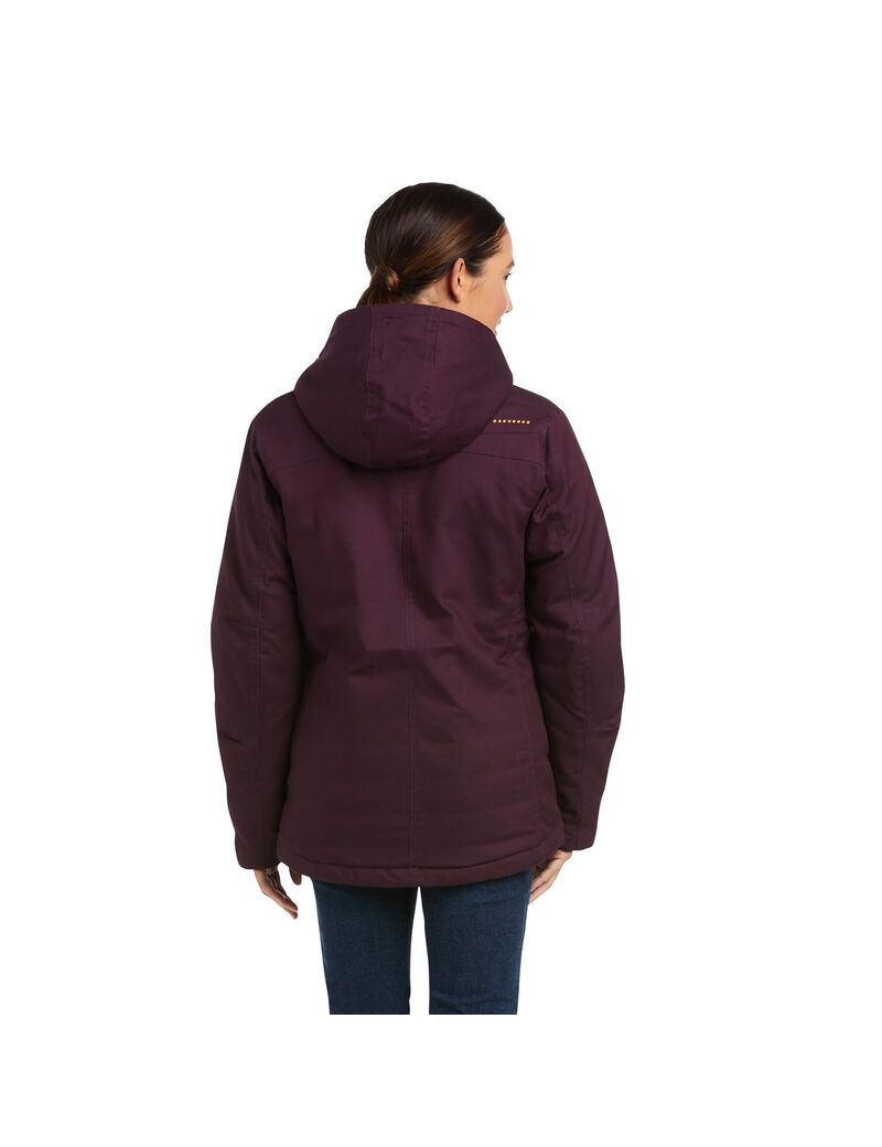 Ropa De Trabajo Ariat Rebar DuraCanvas Insulated Jackets Mujer Moradas | OIZY53407