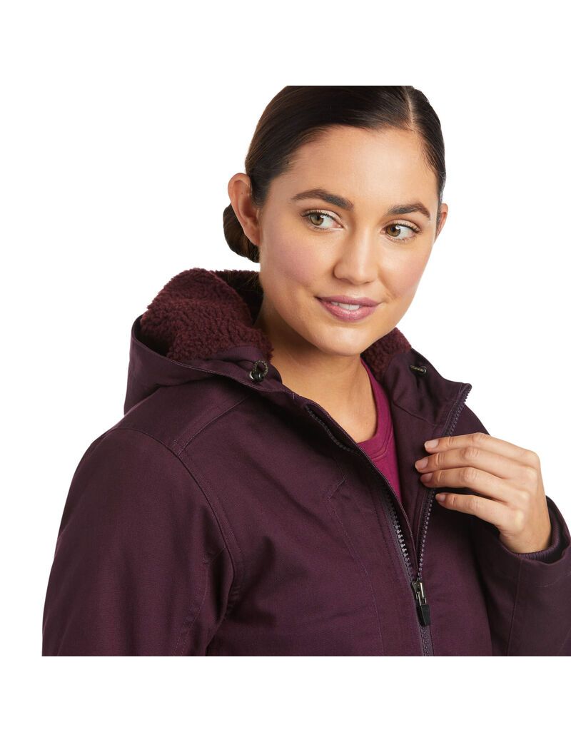 Ropa De Trabajo Ariat Rebar DuraCanvas Insulated Jackets Mujer Moradas | OIZY53407