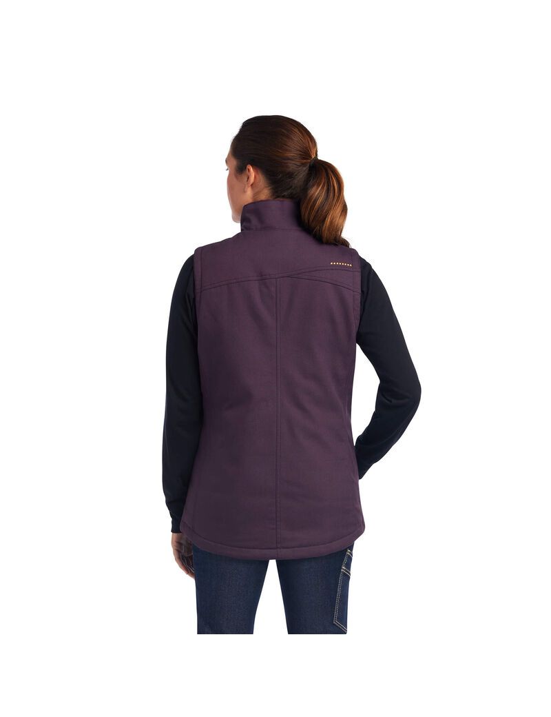 Ropa De Trabajo Ariat Rebar DuraCanvas Insulated Vest Mujer Moradas | PYJW81976