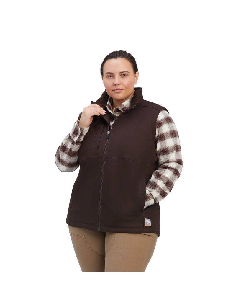 Ropa De Trabajo Ariat Rebar DuraCanvas Insulated Vest Mujer Multicolor | YOGZ16794