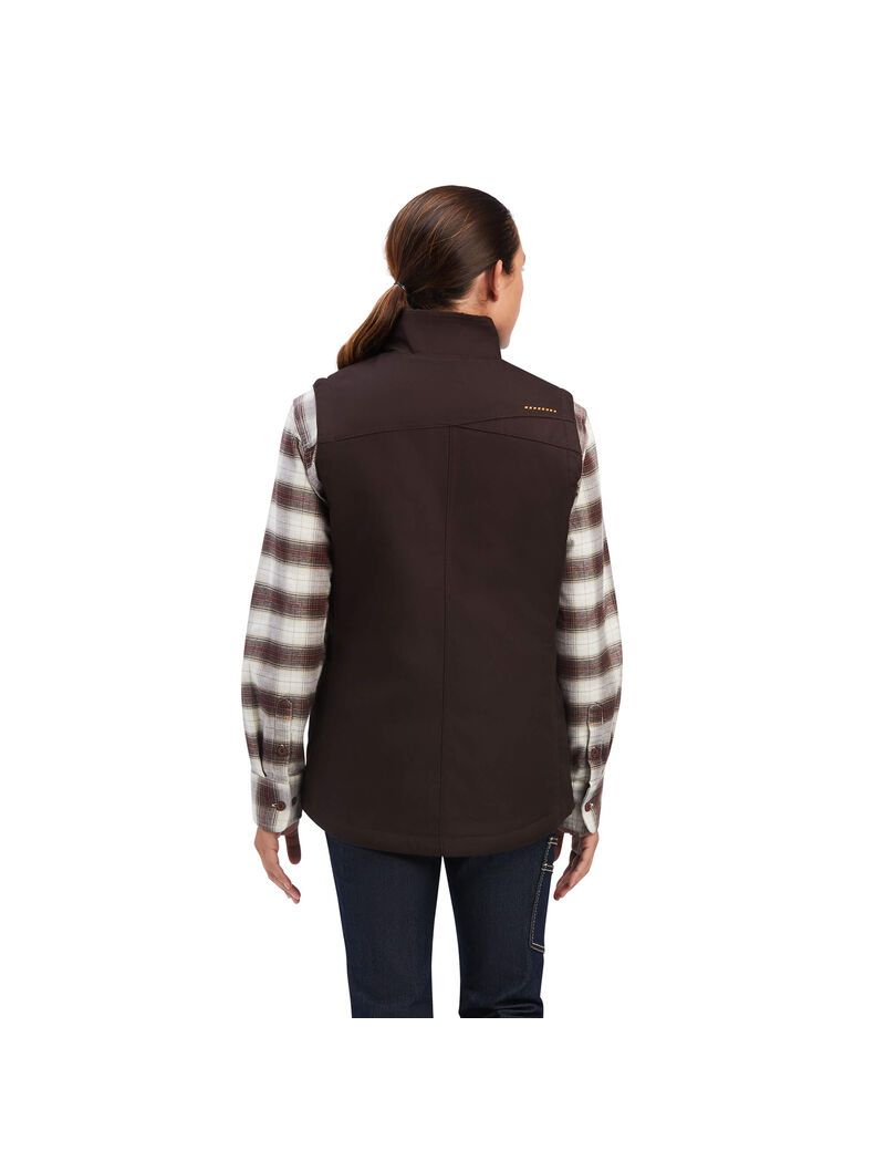 Ropa De Trabajo Ariat Rebar DuraCanvas Insulated Vest Mujer Multicolor | YOGZ16794