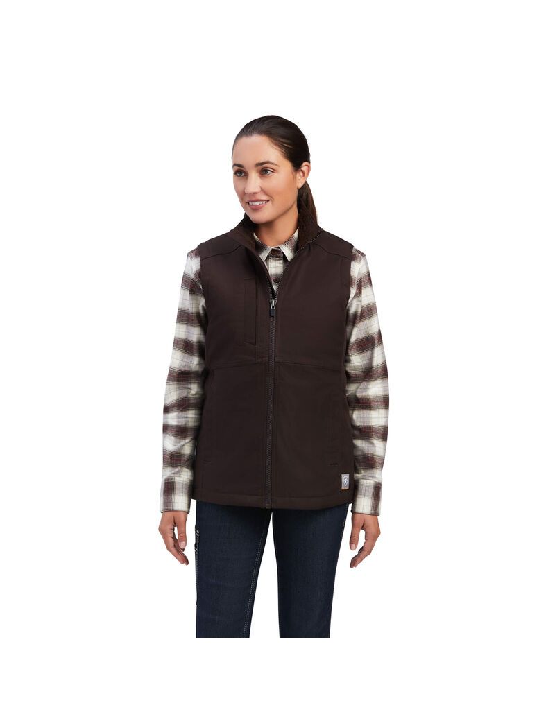 Ropa De Trabajo Ariat Rebar DuraCanvas Insulated Vest Mujer Multicolor | YOGZ16794