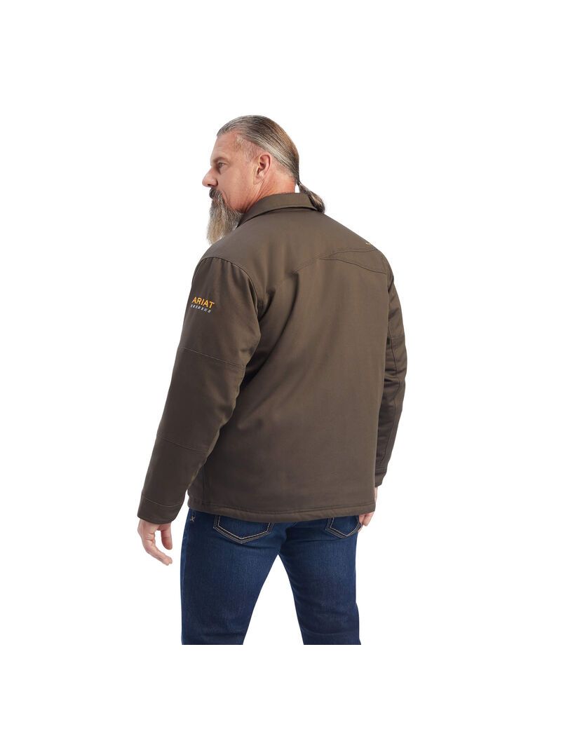 Ropa De Trabajo Ariat Rebar DuraCanvas Sherpa-Forro Coats Hombre Multicolor | OAXU94350