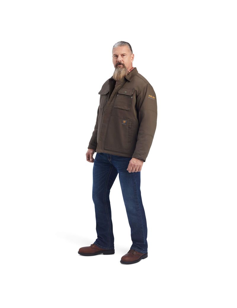 Ropa De Trabajo Ariat Rebar DuraCanvas Sherpa-Forro Coats Hombre Multicolor | OAXU94350