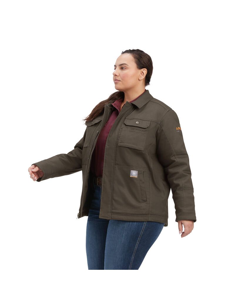 Ropa De Trabajo Ariat Rebar DuraCanvas Sherpa-Forro Coats Mujer Multicolor | YWUN15780