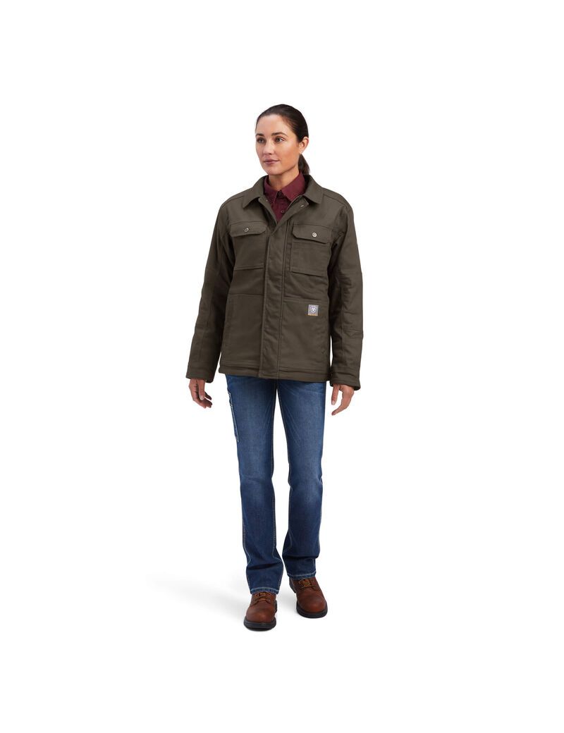 Ropa De Trabajo Ariat Rebar DuraCanvas Sherpa-Forro Coats Mujer Multicolor | YWUN15780